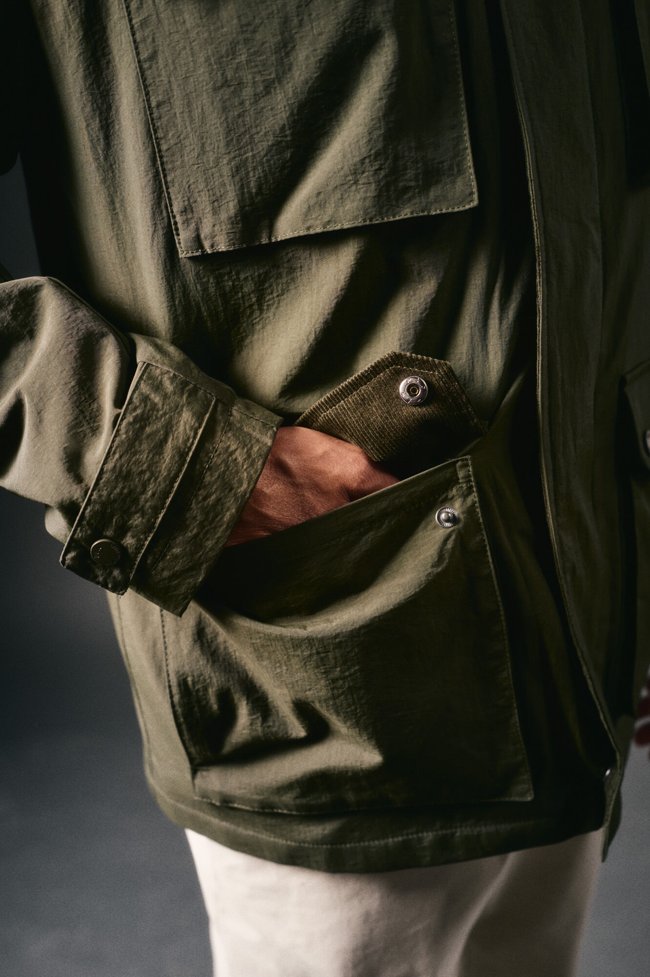 OOTO Jaqueta de campo com quatro bolsos Verde