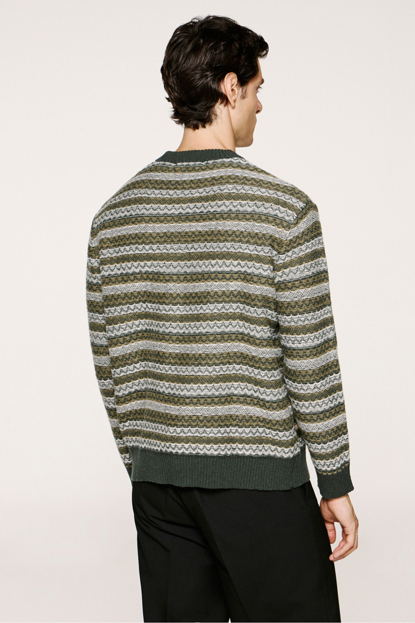 Selected Camisola de l&atilde; com gola caixa  Verde