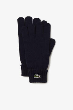 Cortefiel Unisex Wool Jersey Gloves Navy