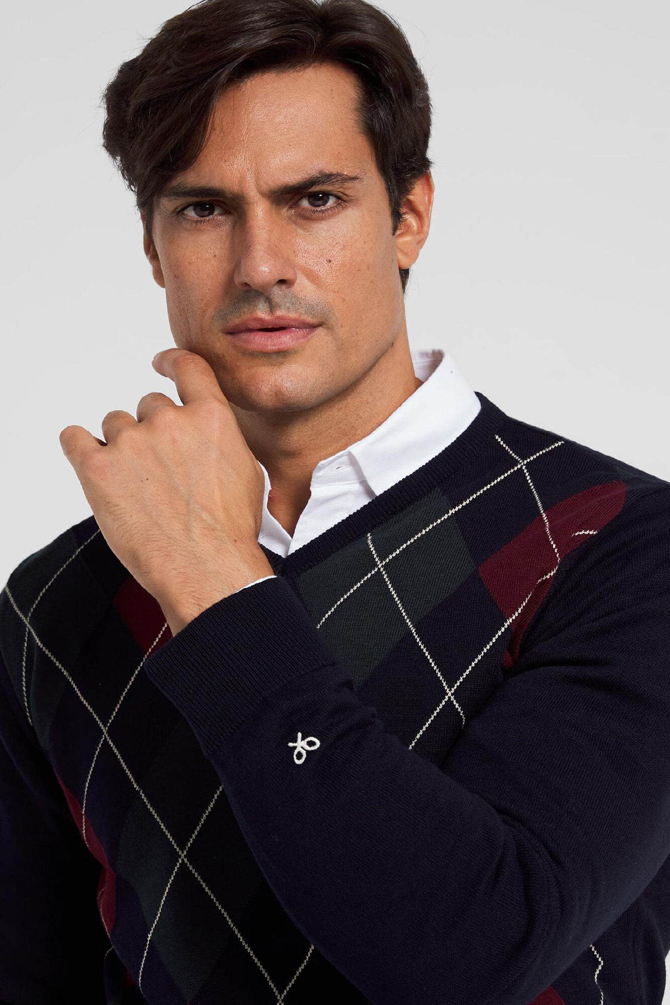 Silbon Blue vintage diamonds jumper Blue