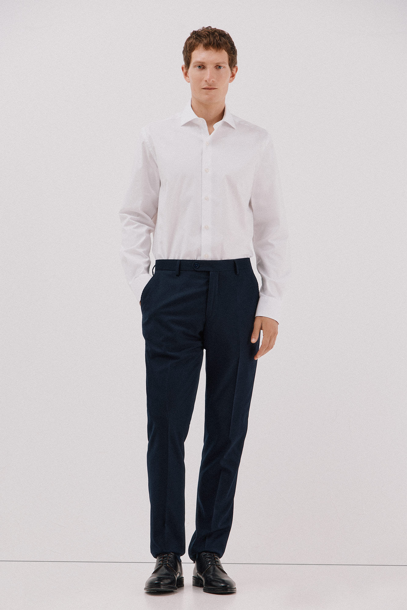 Cortefiel Plain easy-iron dress shirt White