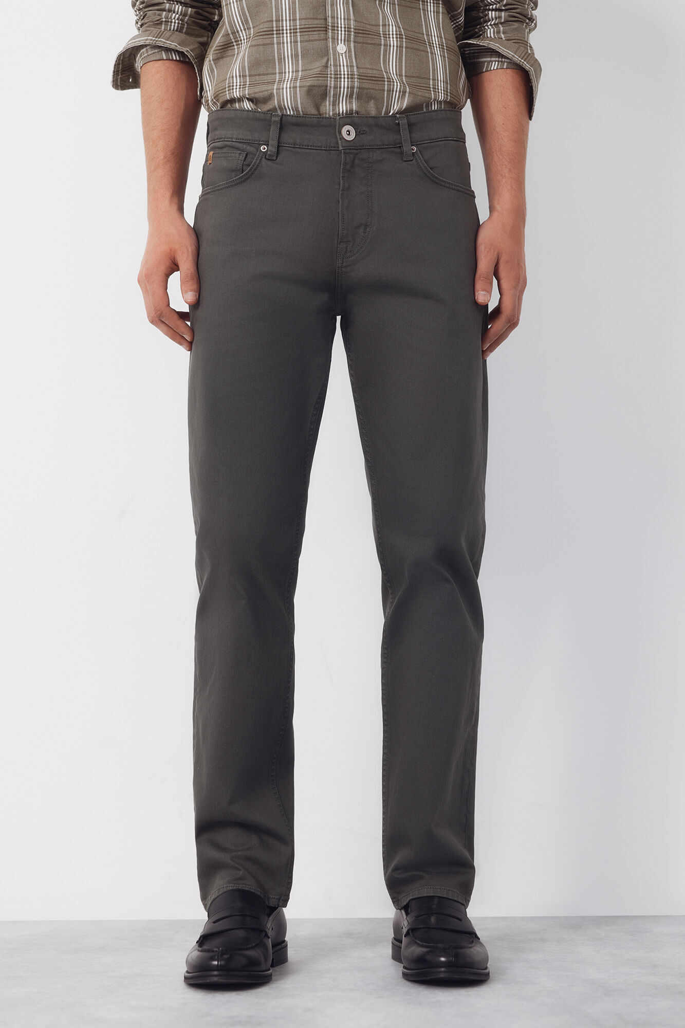 Cortefiel 5-pocket regular fit coloured trousers
