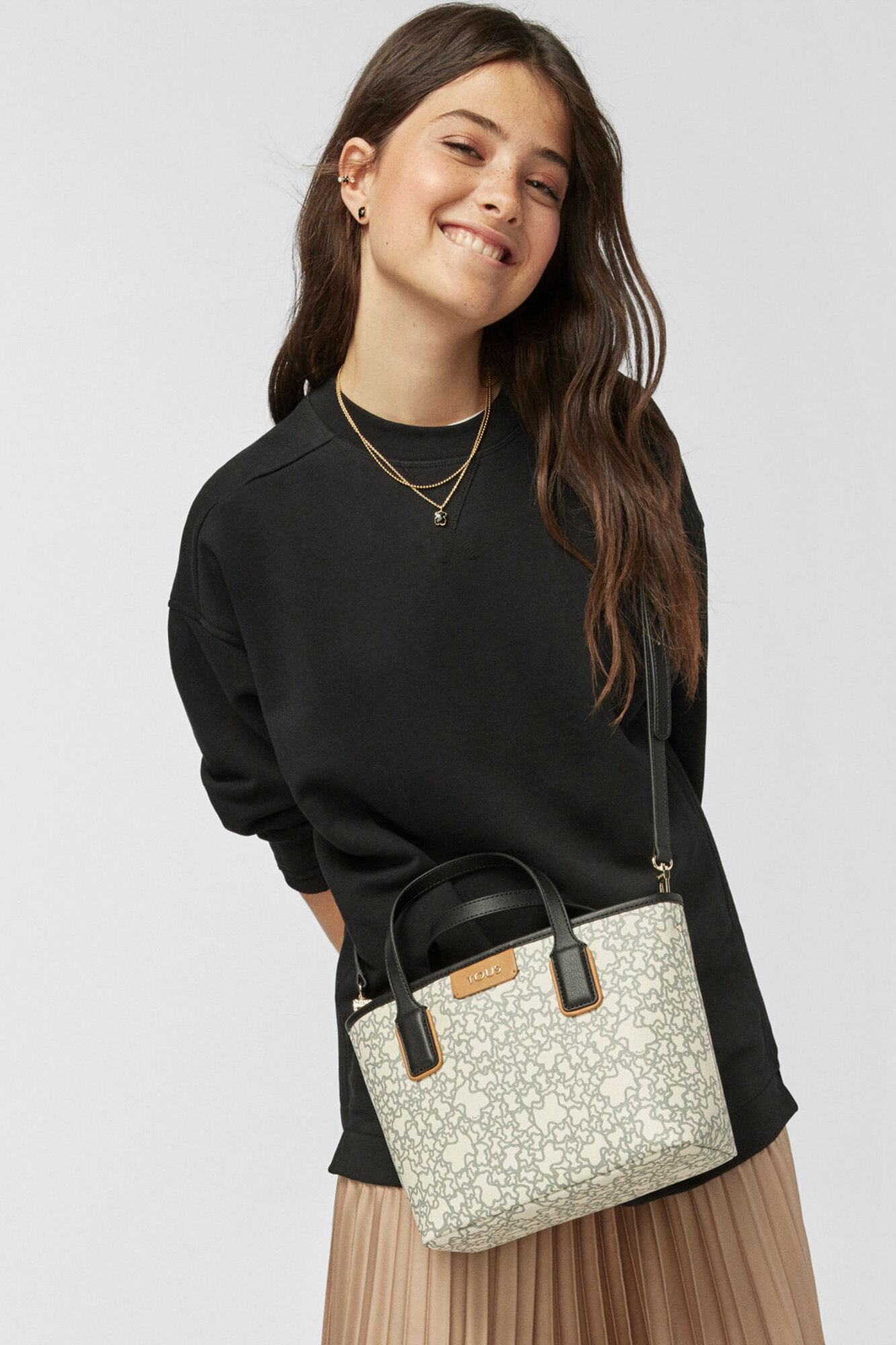 Tous Small beige Kaos Mini basket bag Beige