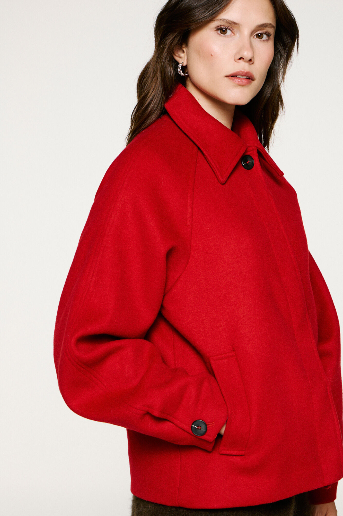 Selected Sobretudo curto de l&atilde;