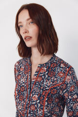 Cortefiel Padded mandarin blouse Multicolour