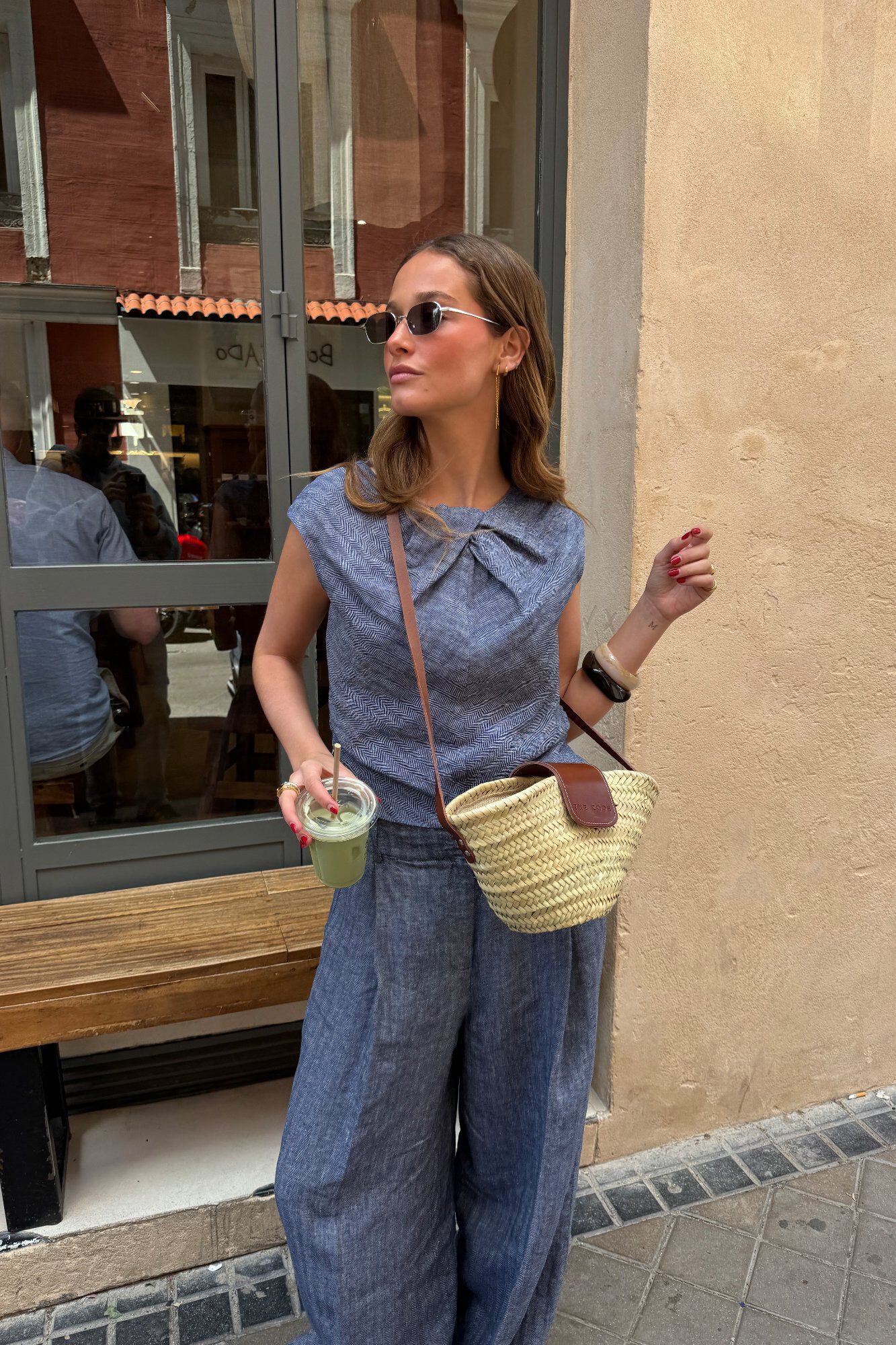 The Code Bolsa tote de pele urbano Castanho