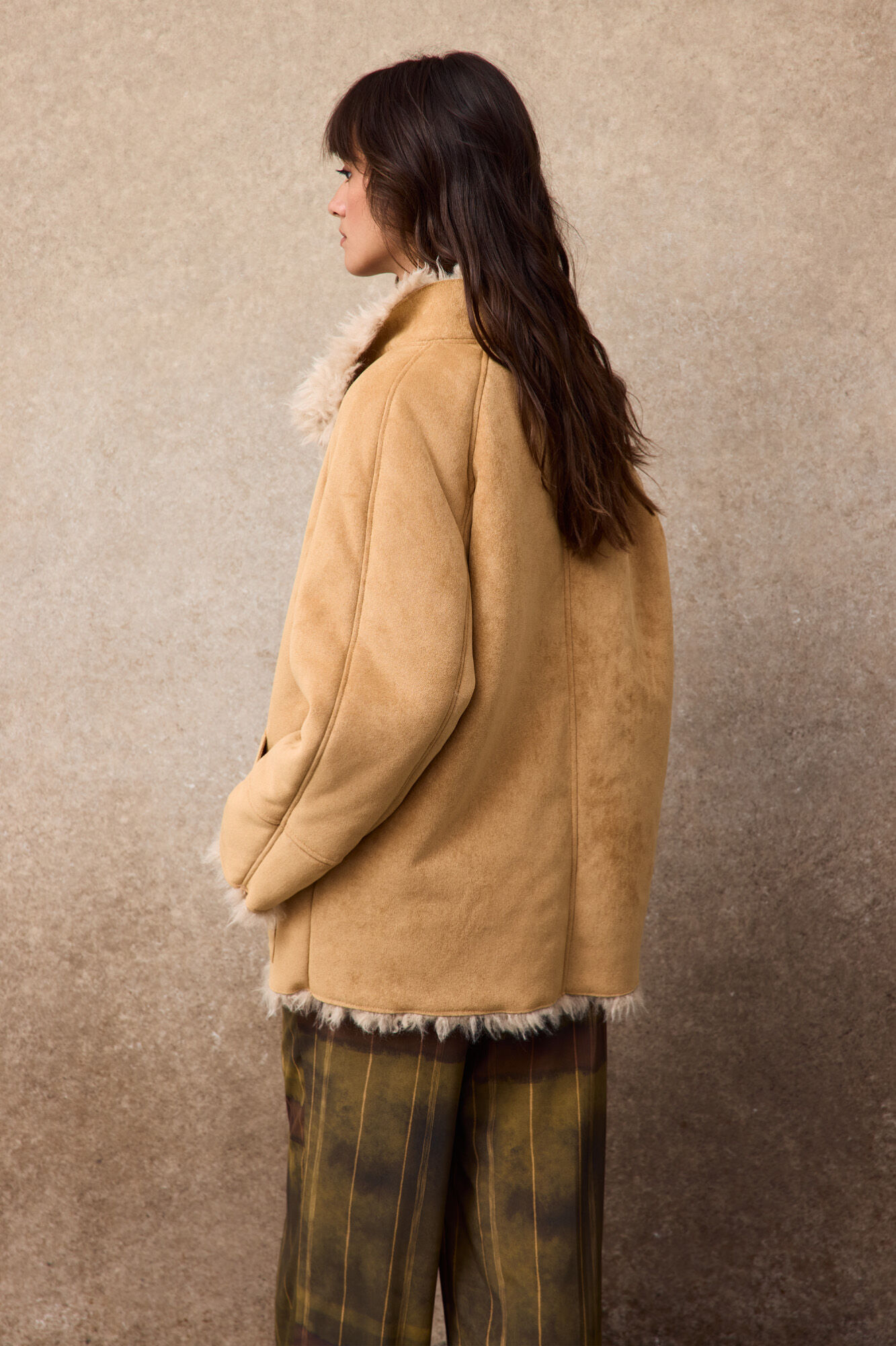 Slowlove Double-faced coat Nude