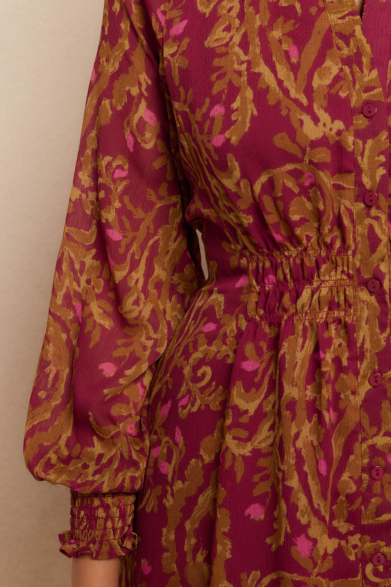 Slowlove Flowing printed dress Printed red