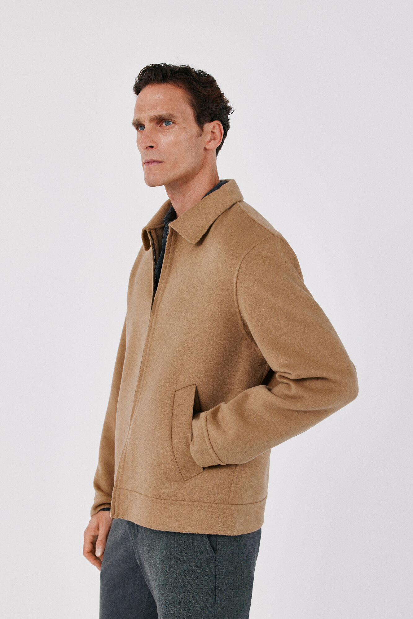 Cortefiel Wool blend jacket Camel
