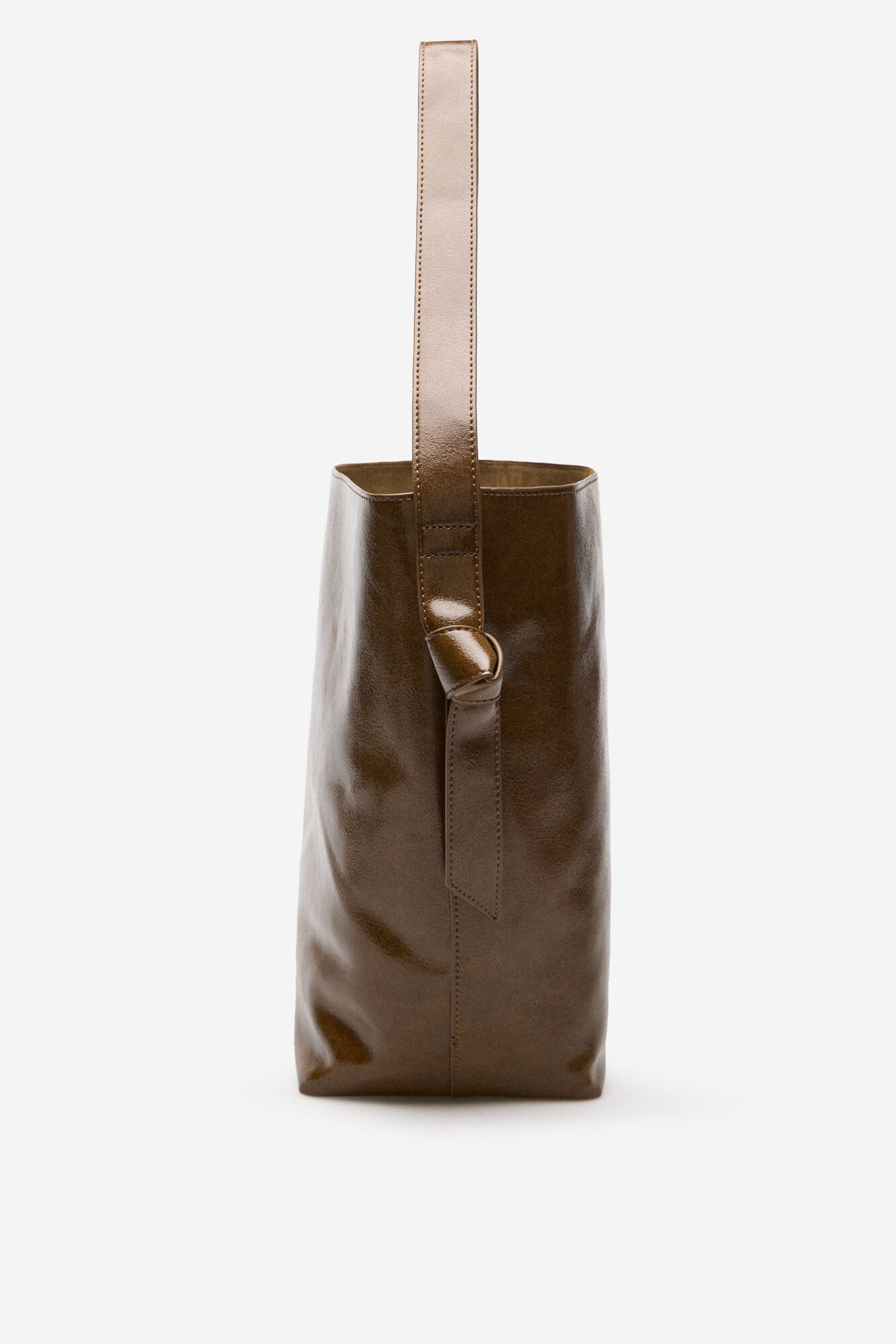 Cortefiel Bolso bucket nudo lazo Kaki