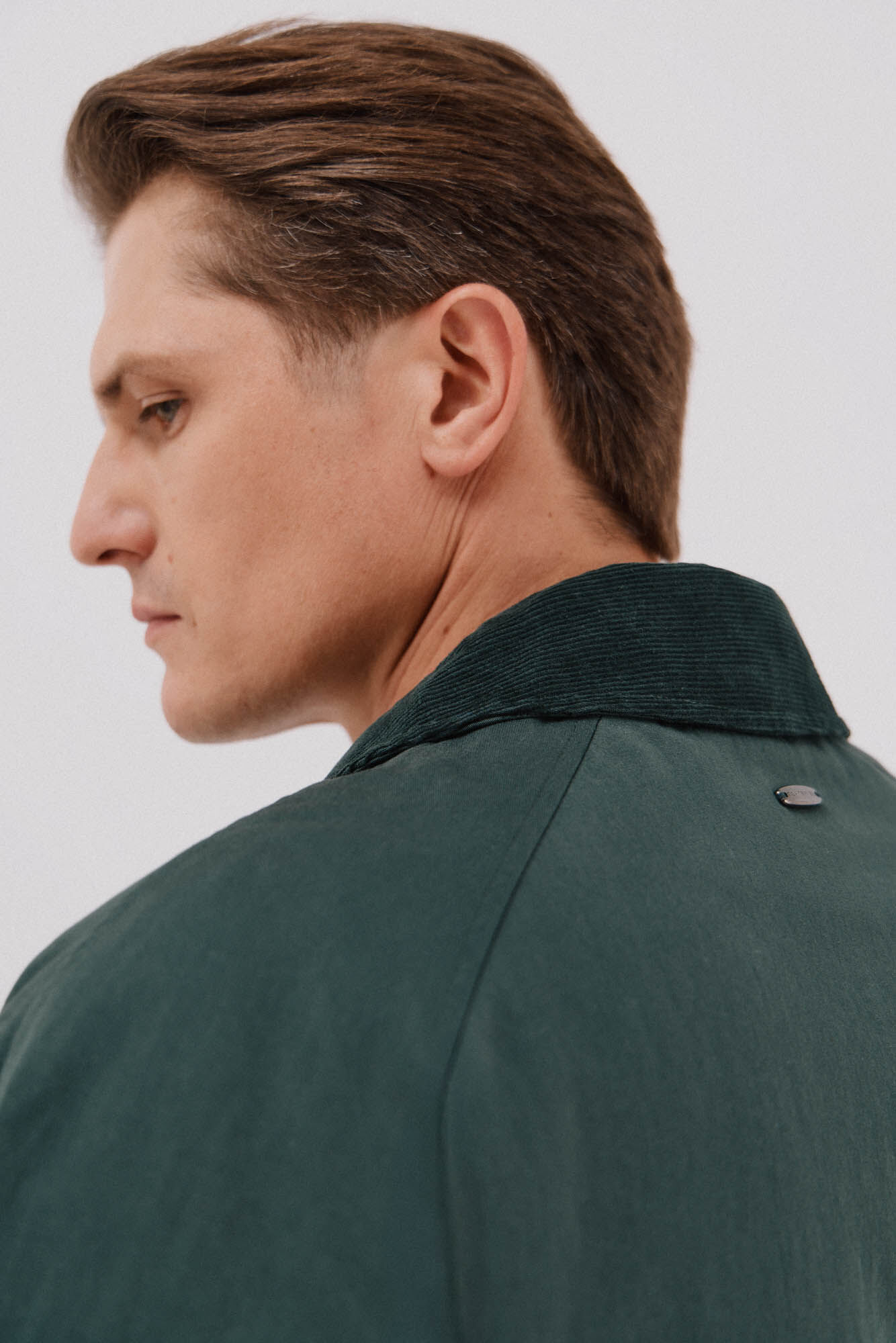 Cortefiel Jacket with combined neck Dark green