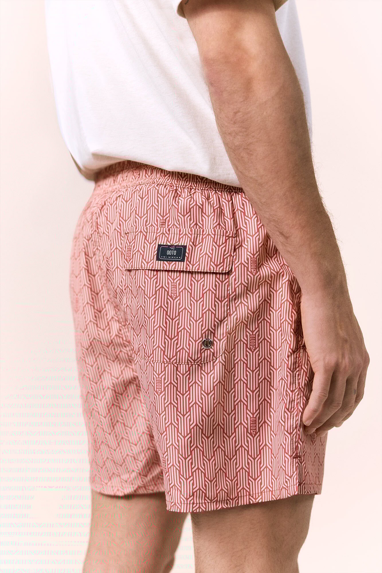 OOTO Fato de banho estampado &eacute;tnico OOTO Vermelho