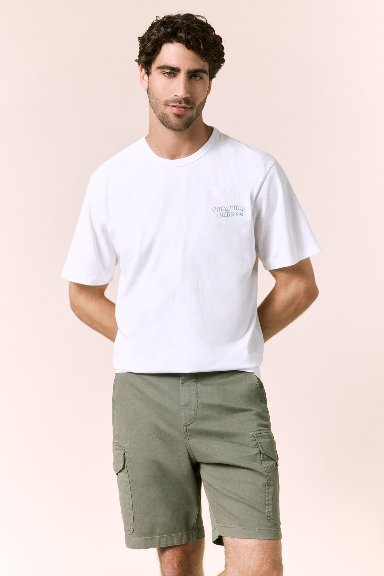 OOTO Regular fit cargo Bermuda shorts Kaki