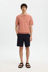 Selected Cal&ccedil;&otilde;es em tecido estruturado Preto