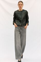 Cortefiel Jaqueta cravejada Preto