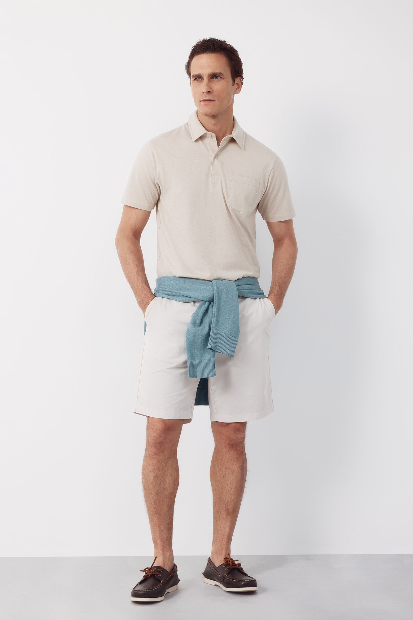 Cortefiel Striped polo shirt with pocket