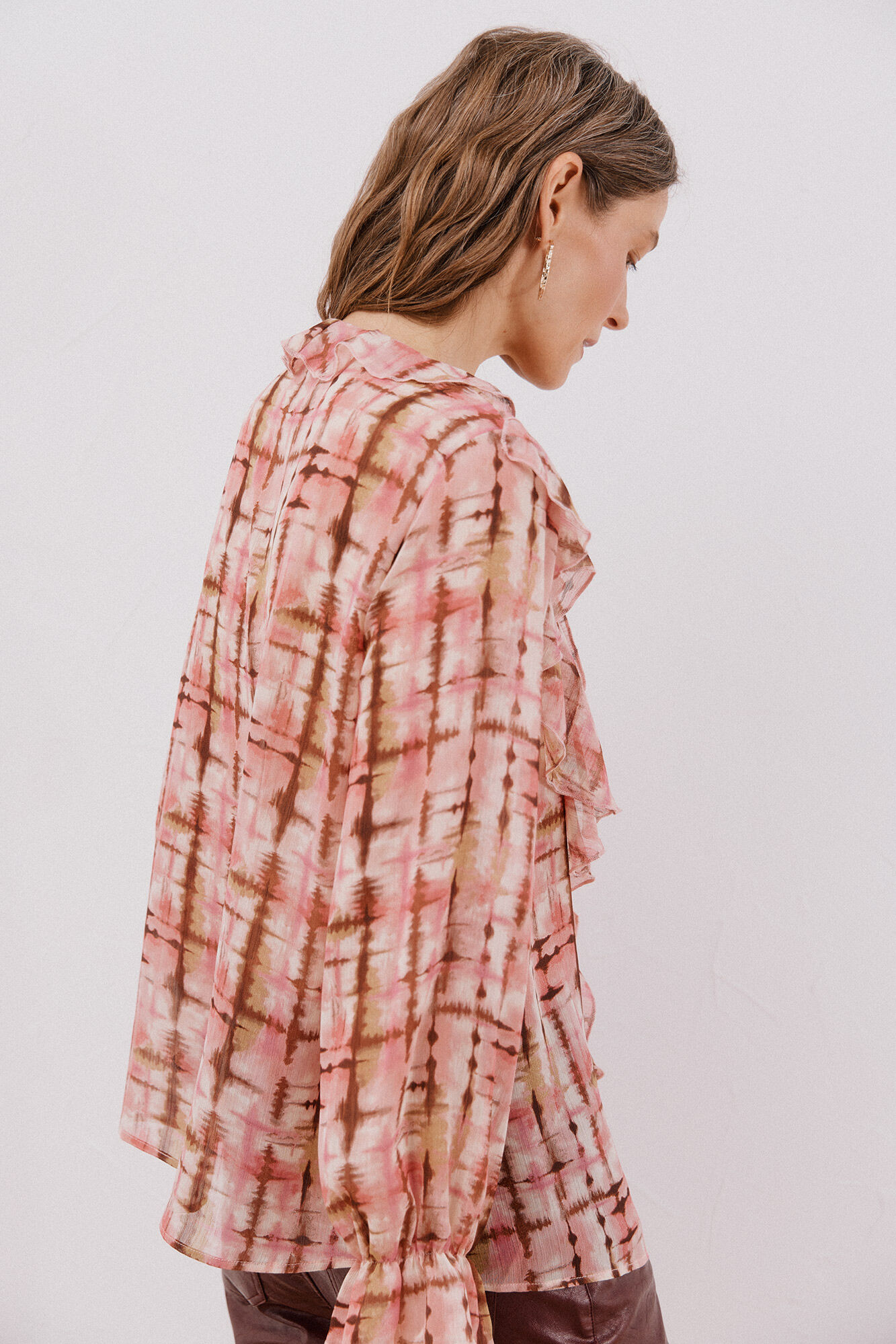 Cortefiel Blusa com folho na frente Impress&atilde;o