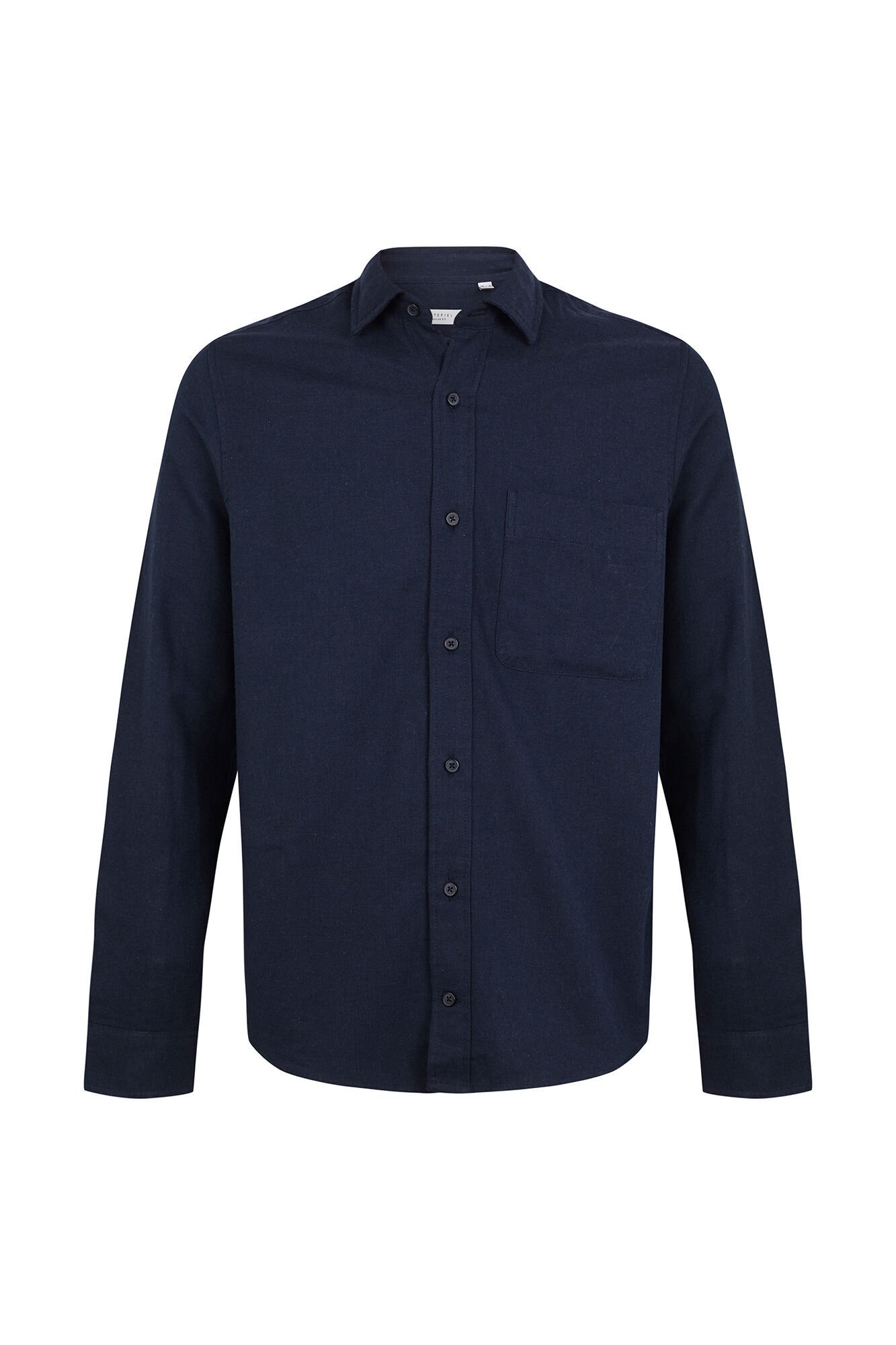 Cortefiel Camisa flanela espinha Azul