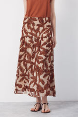 Cortefiel Printed skirt Printed white