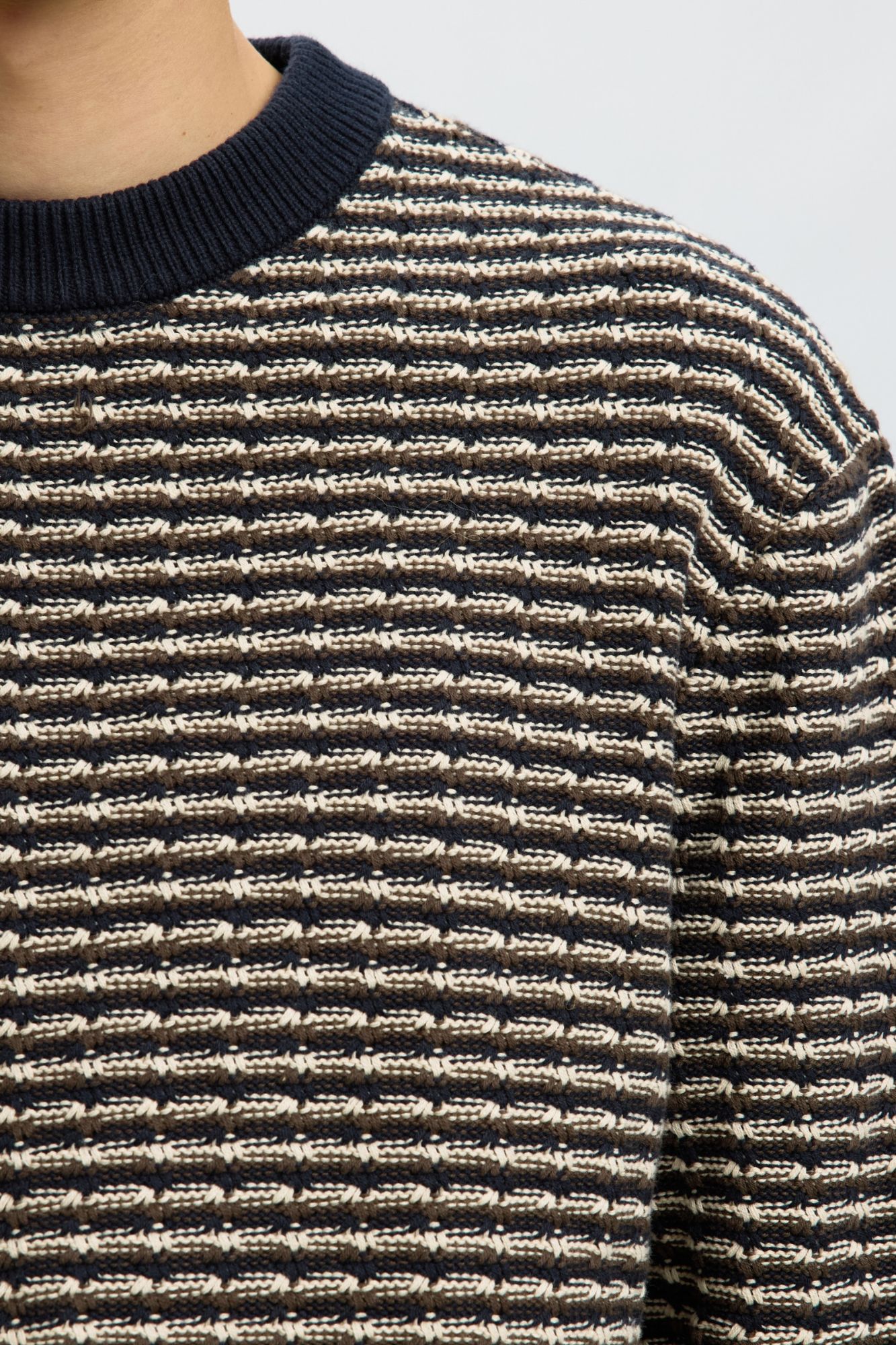 Selected Camisola estruturada 100% algod&atilde;o org&acirc;nico Azul