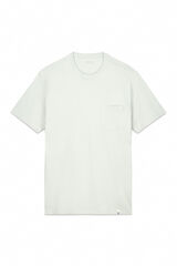 Cortefiel Basic t-shirt with pocket Kaki