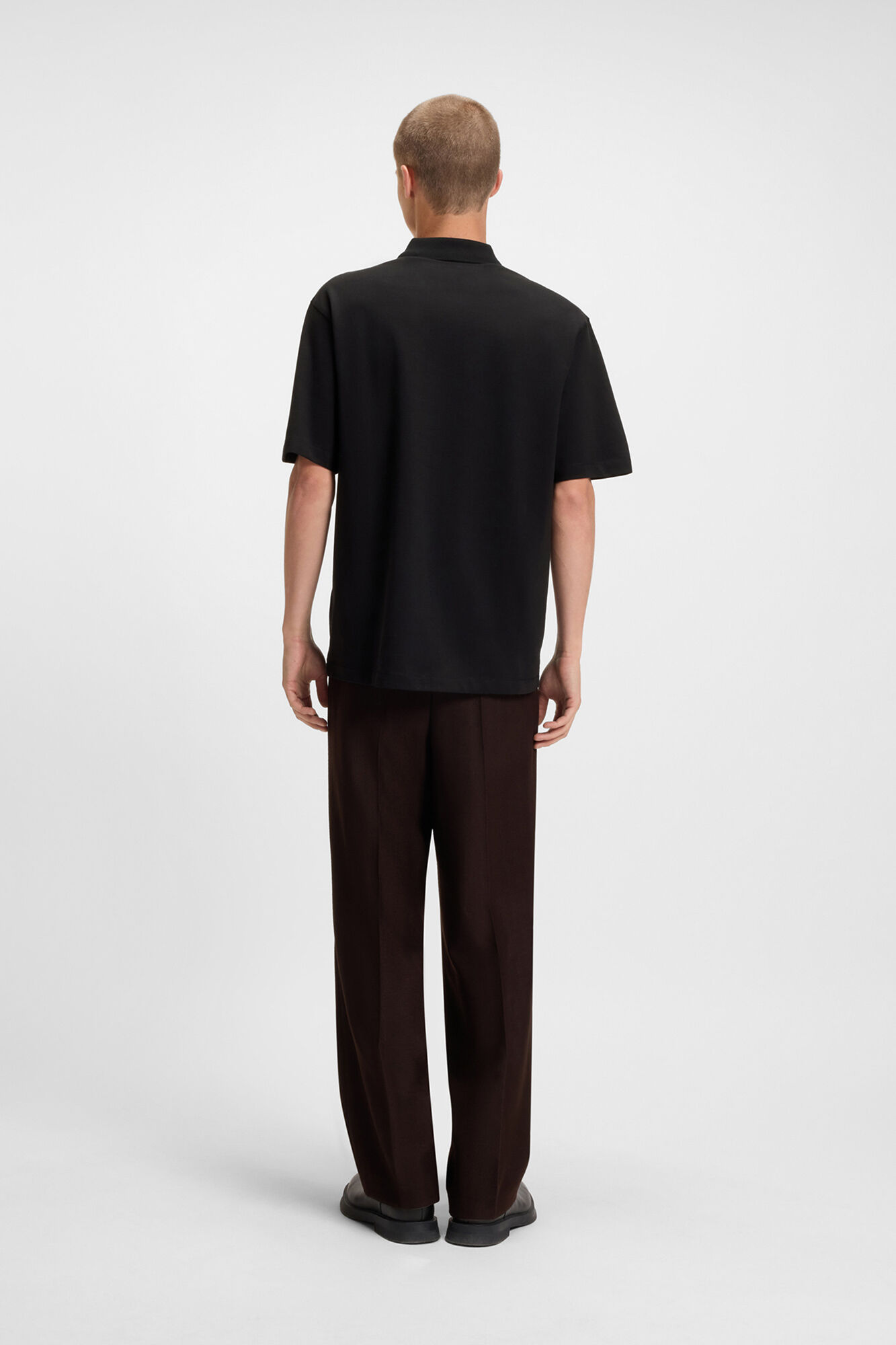 HUGO Polo de manga curta Preto