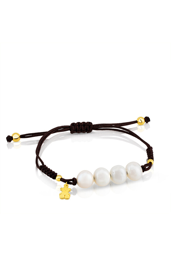 Cortefiel TOUS Nudos bracelet made with silver plated in 18 kt gold and cultured pearls Yellow