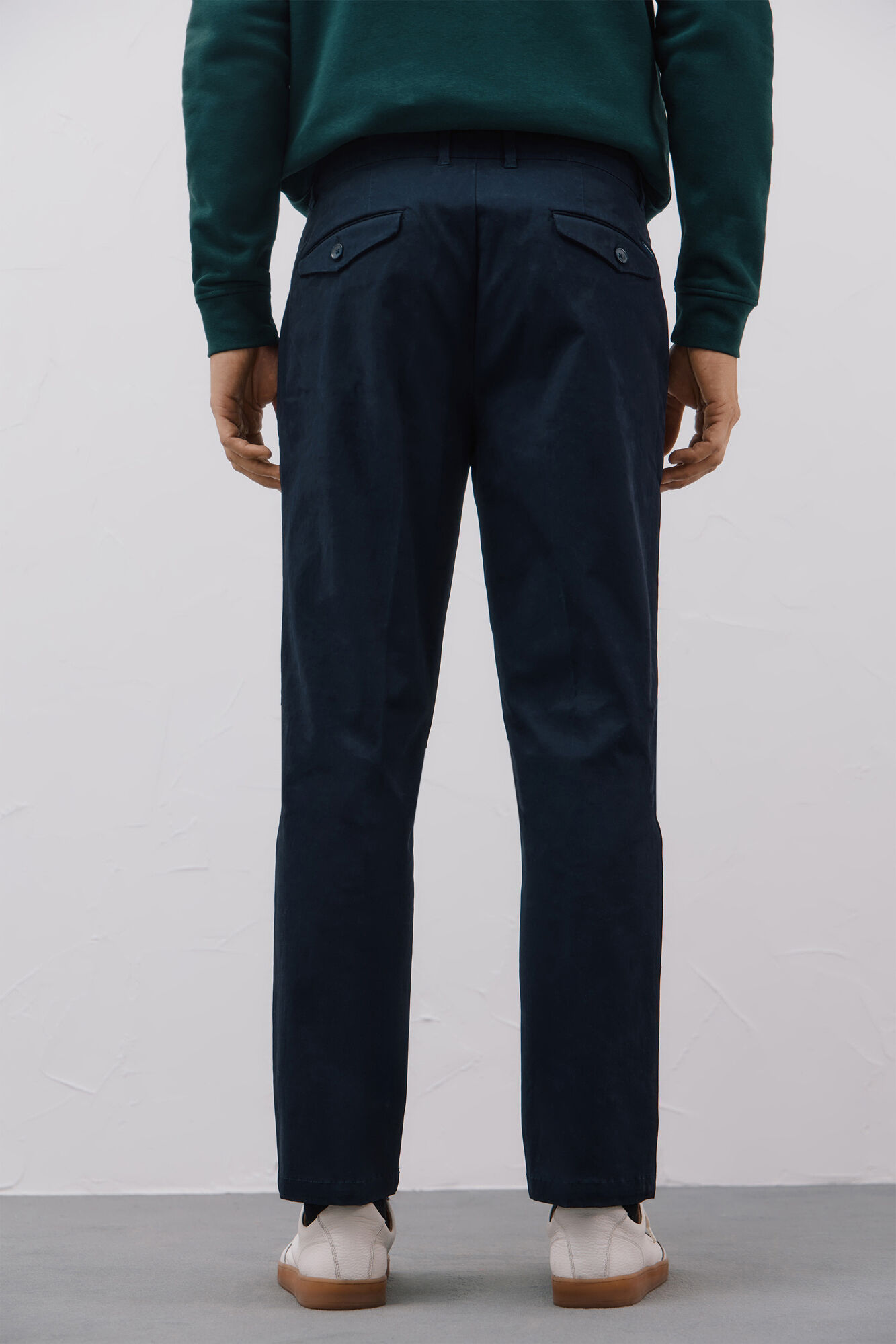 Cortefiel Regular fit comfort chinos Navy