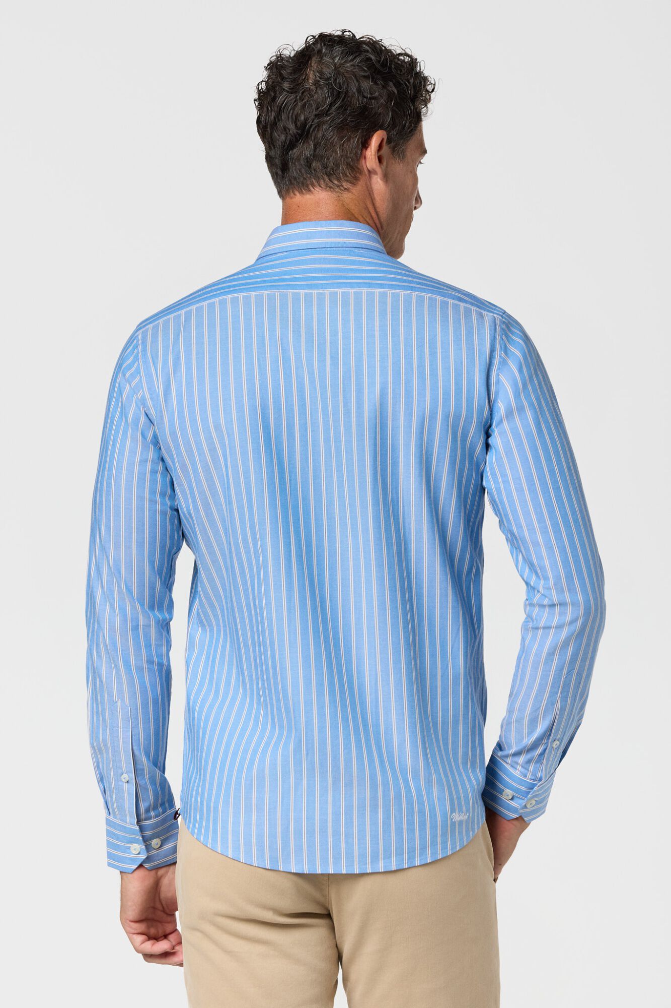 Williot Camisa de riscas finas Oxford