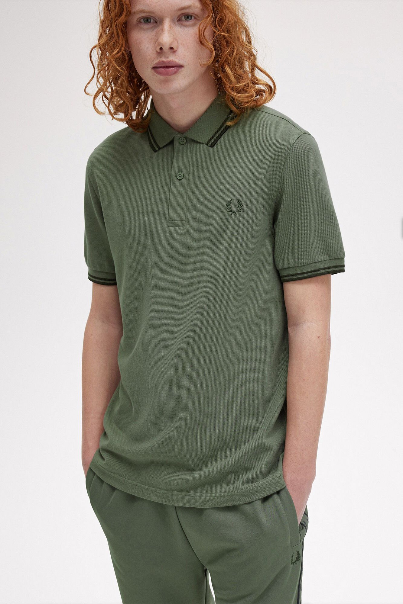 Fred Perry Camisa p&oacute;lo b&aacute;sica de manga curta Fred Perry