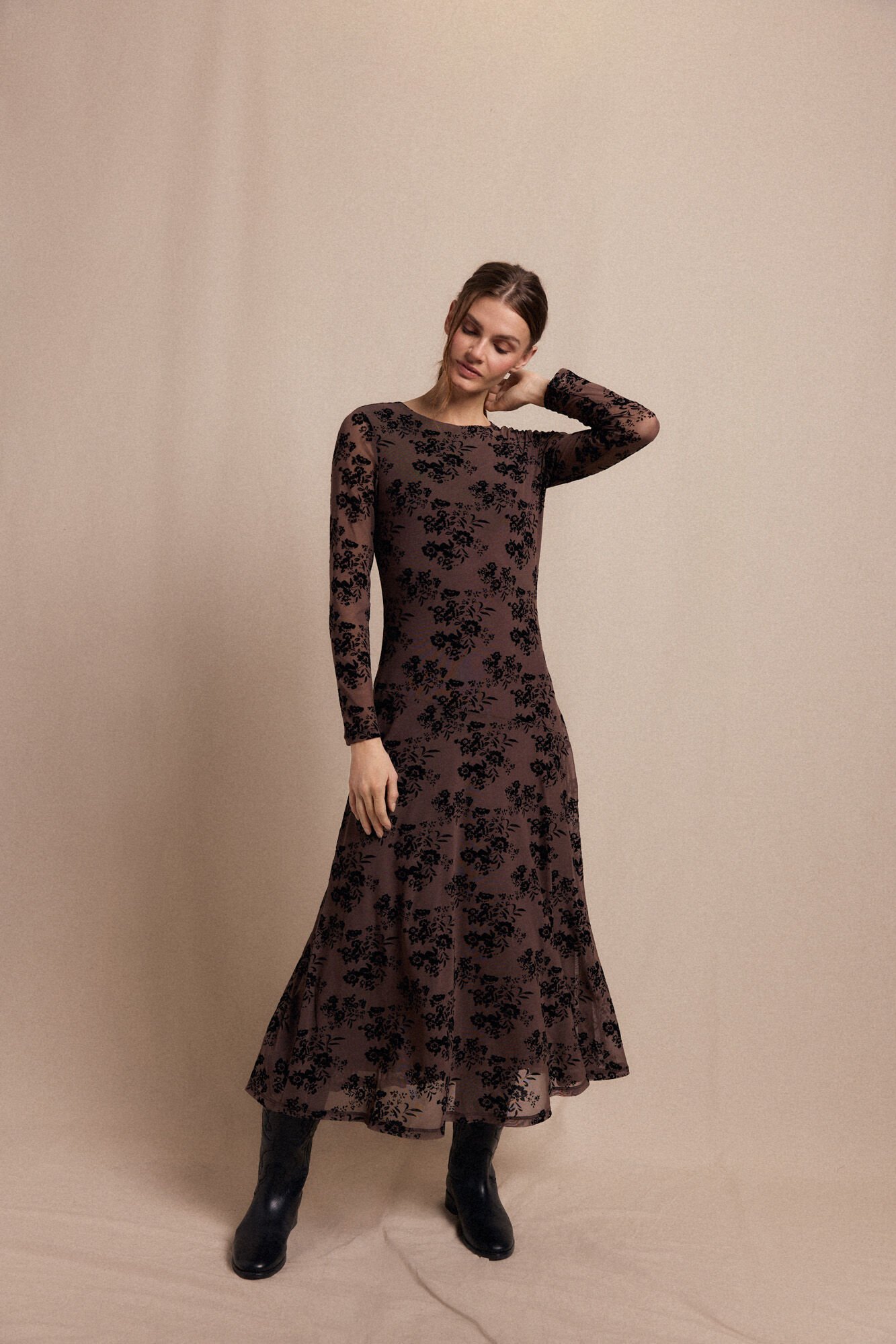 Slowlove Vestido devorado Multicolorido