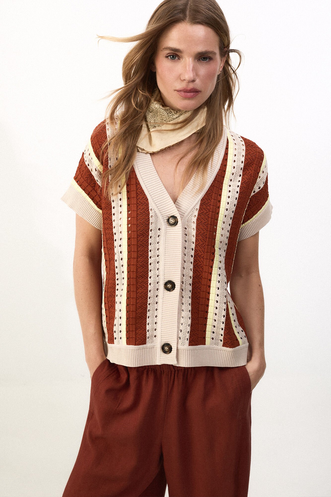 Slowlove Chaqueta rayas verticales