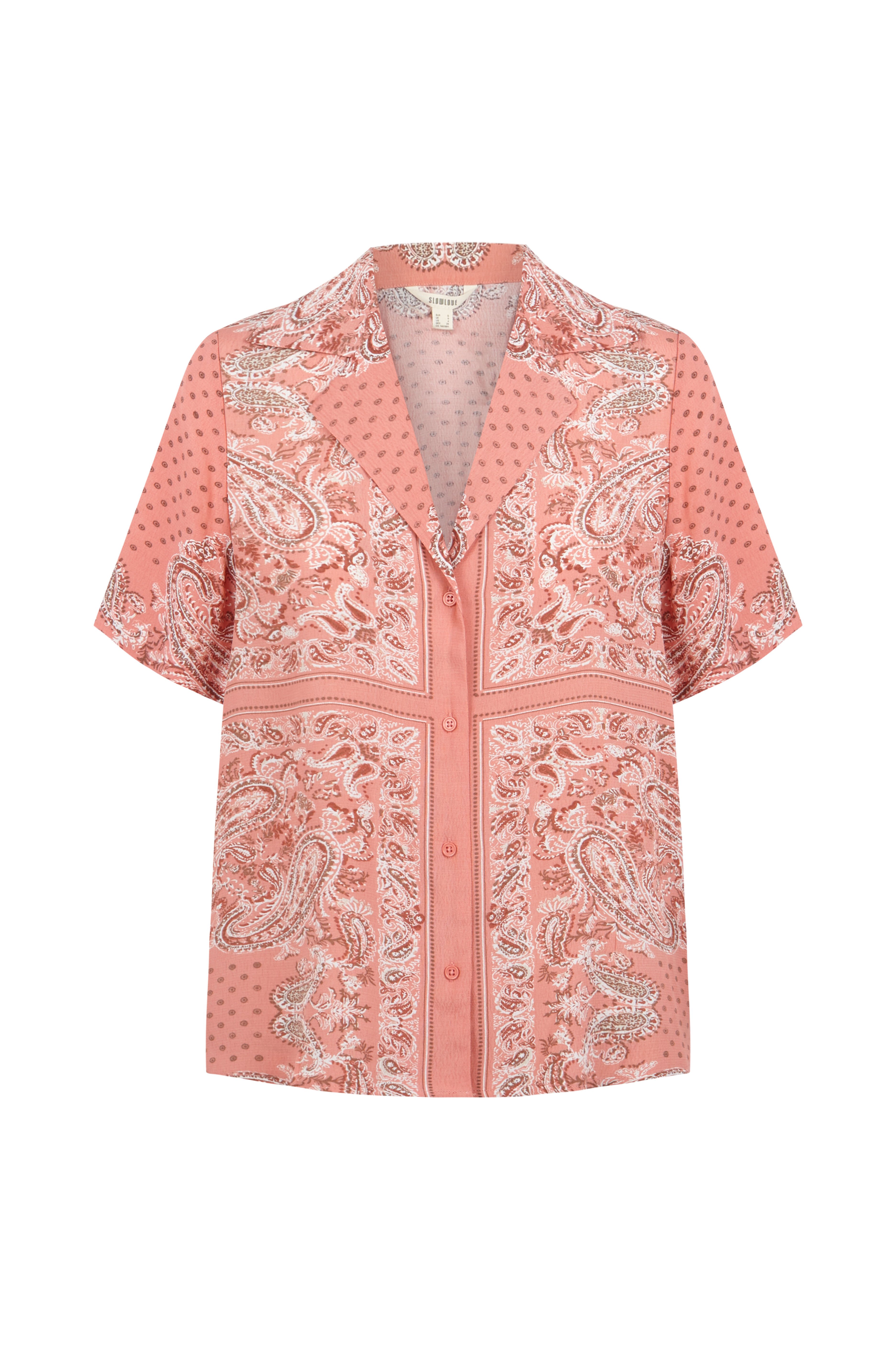 Slowlove Camisa corta estapada Coral