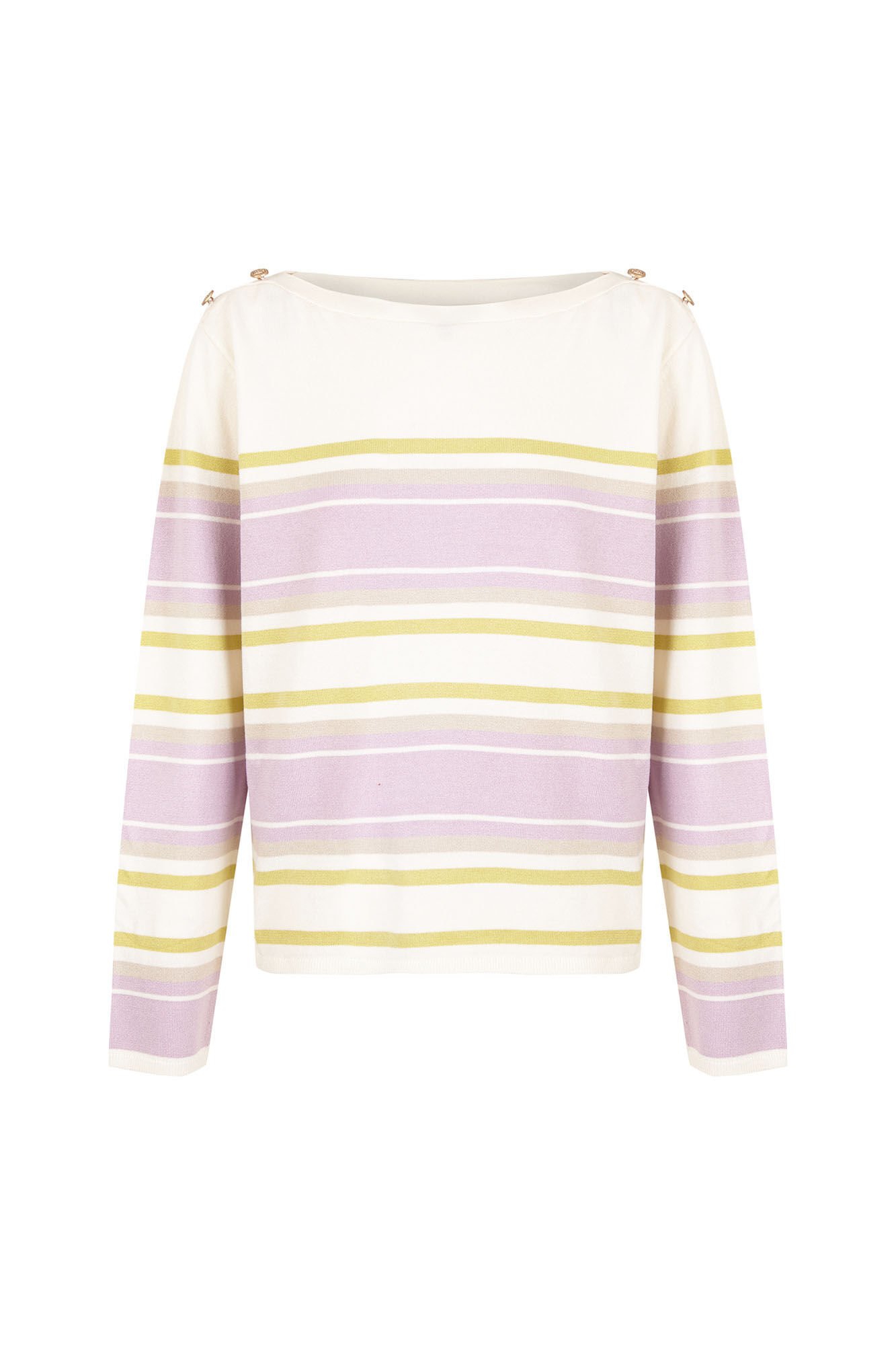 Cortefiel Striped button jumper Lilac