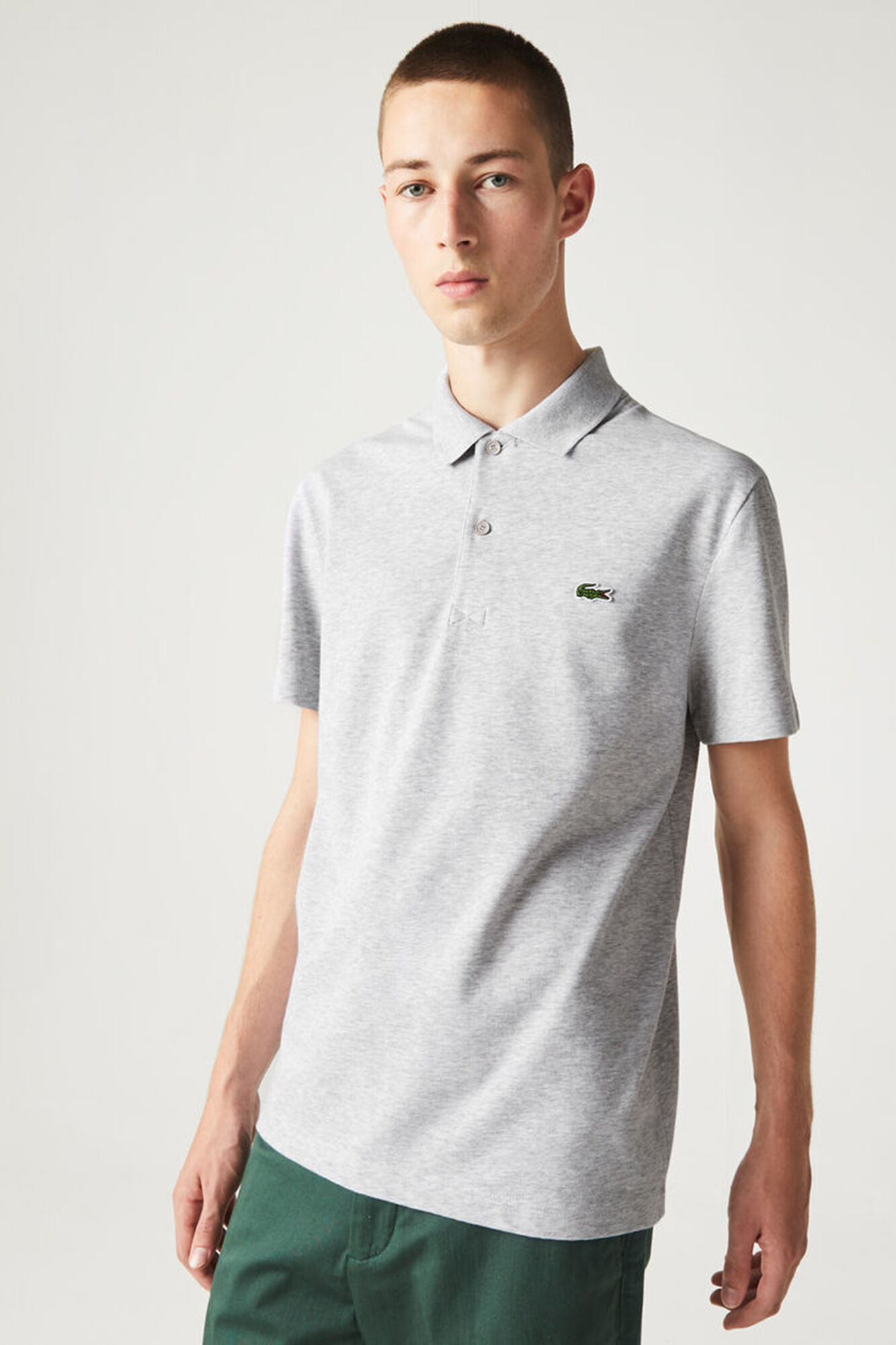Lacoste Polo com bordado de crocodilo costurado