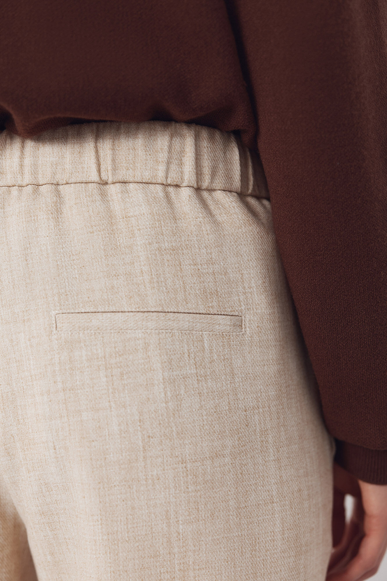 Cortefiel Women's jogger pants Ivory