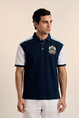 Valecuatro Tricolor polo shirt Navy