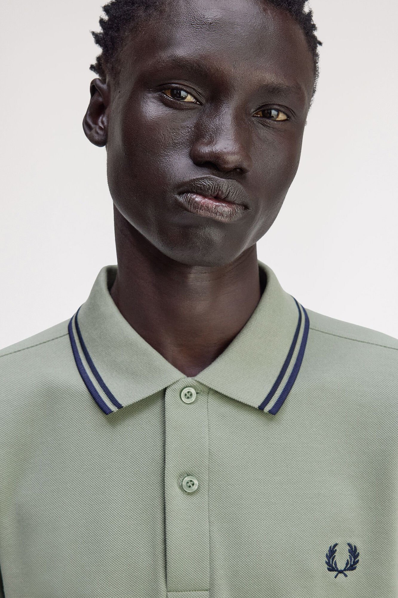 Fred Perry Polo piqu&eacute; de manga comprida masculina