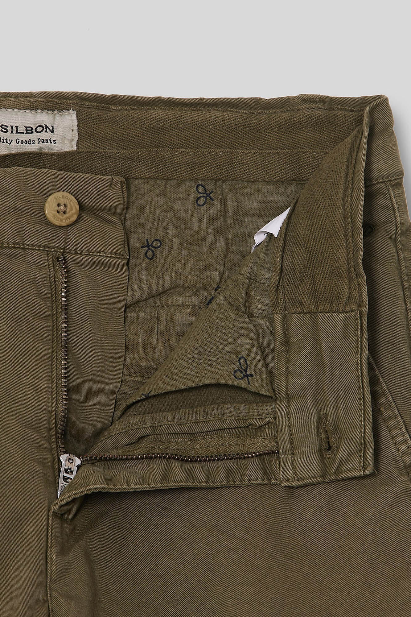 Silbon Casual khaki cargo trousers Kaki