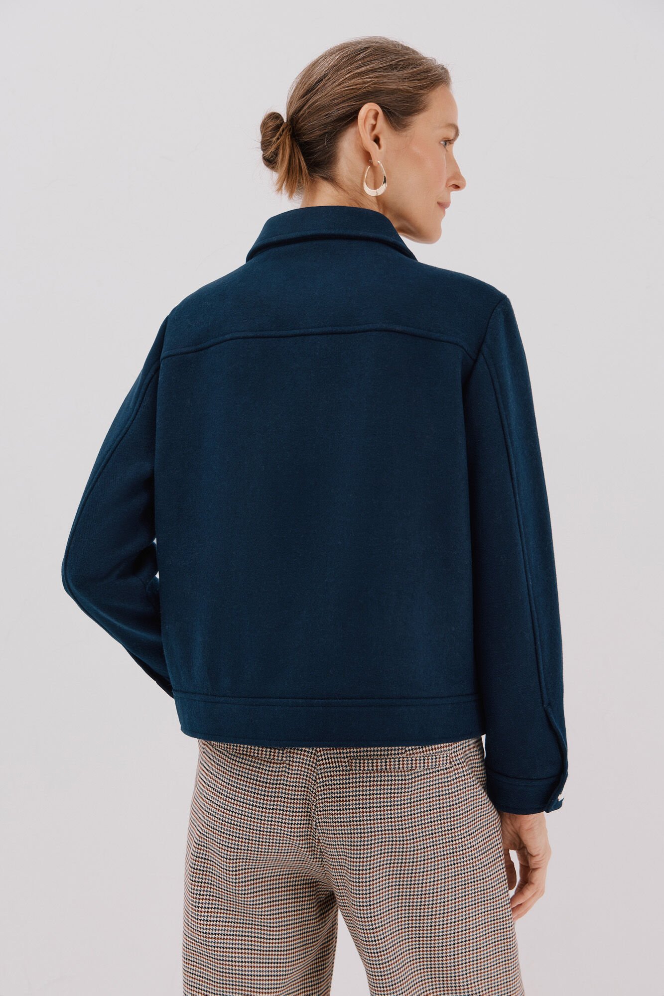 Cortefiel Casaco curto de l&atilde; Azul