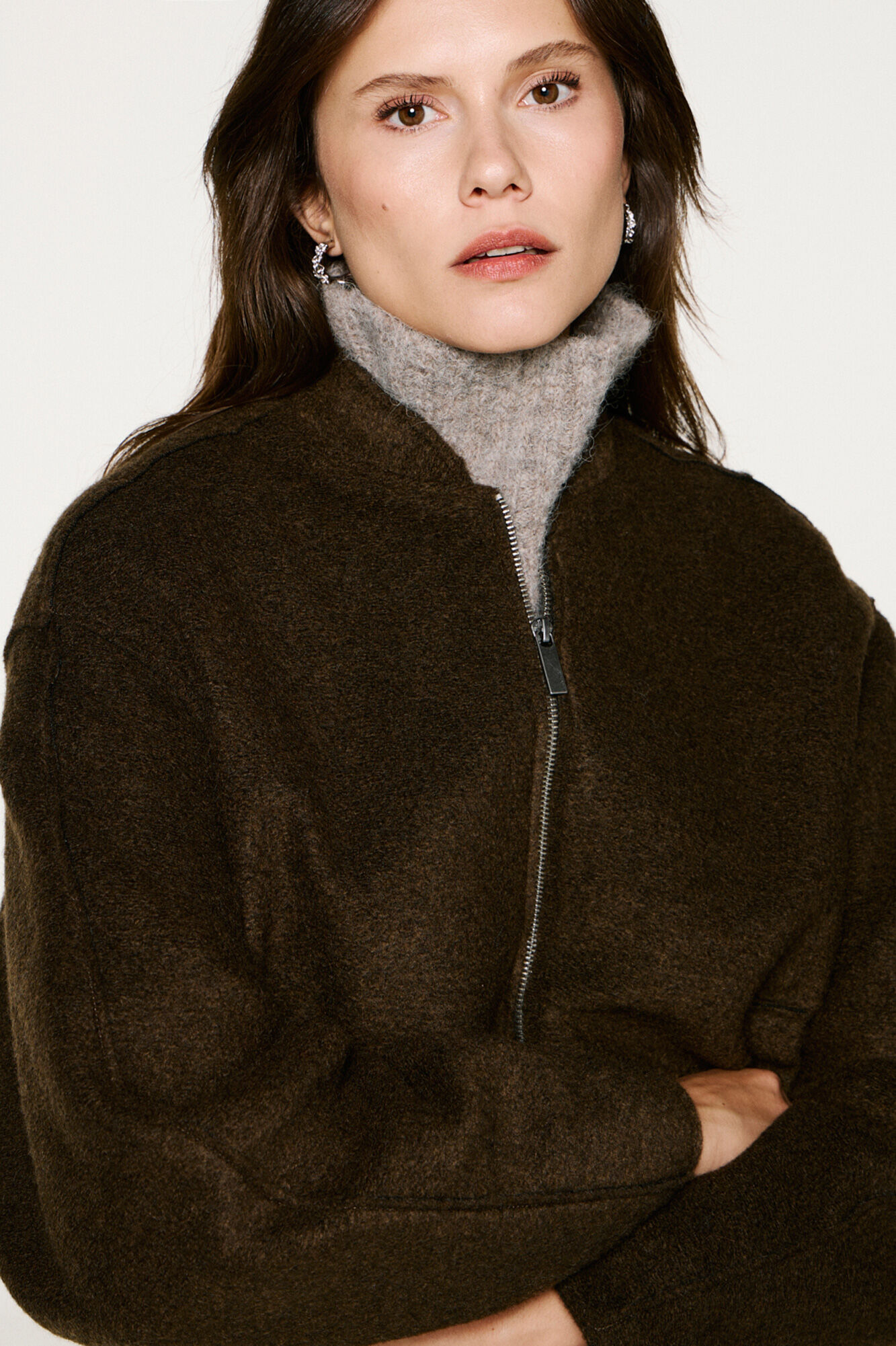 Selected Casaco bomber de l&atilde;. 