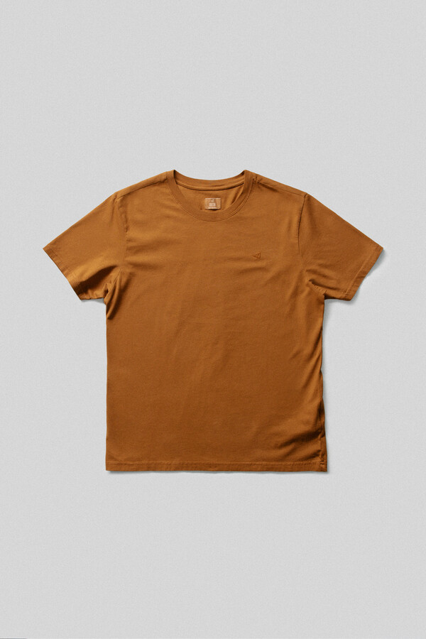 Cortefiel T-shirt lavada algodão Dourado