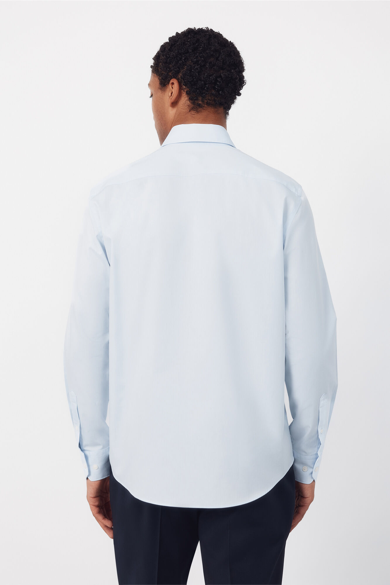 Cortefiel Plain easy-iron dress shirt Blue