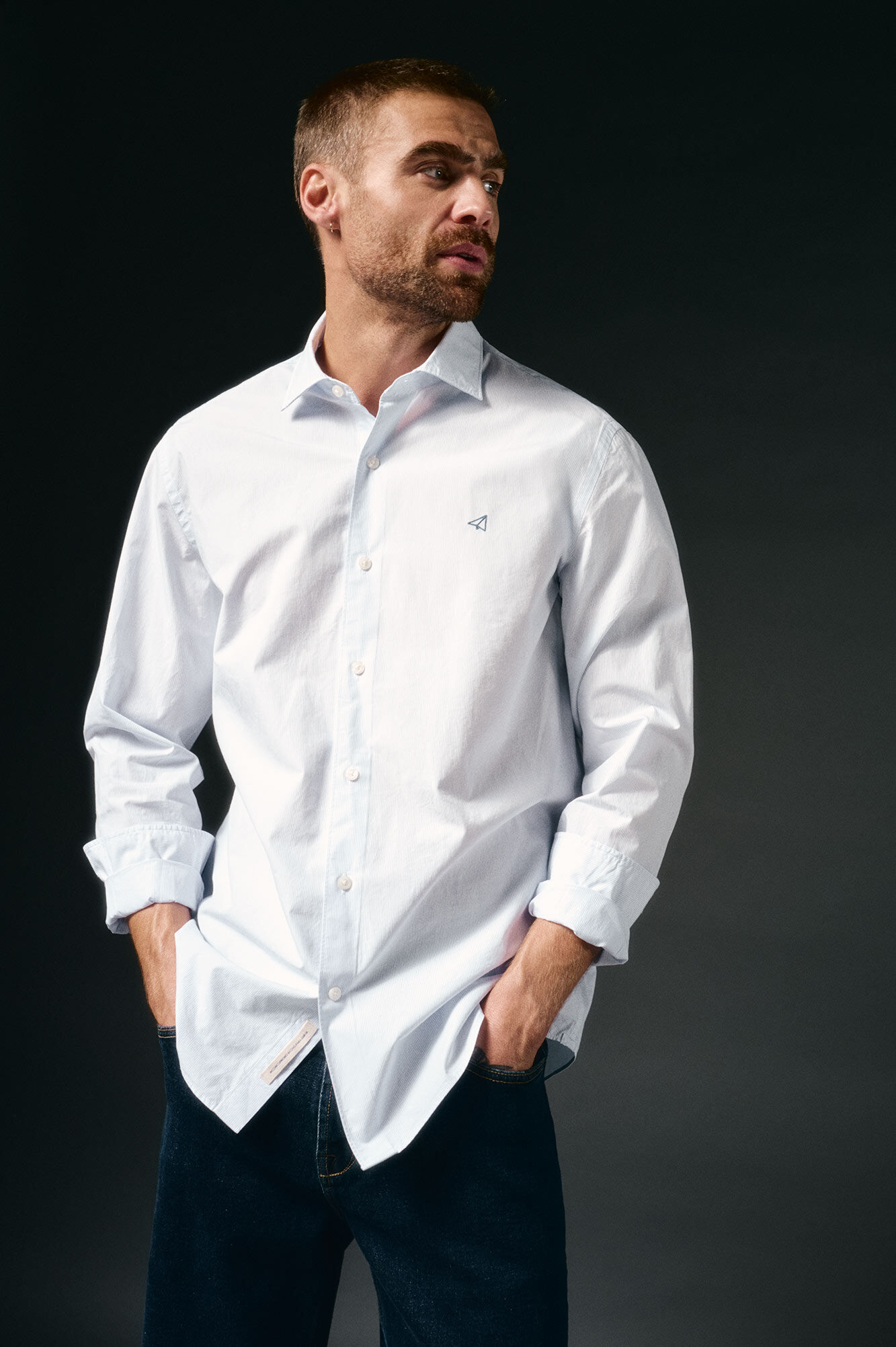 OOTO Camisa rayas popel&iacute;n