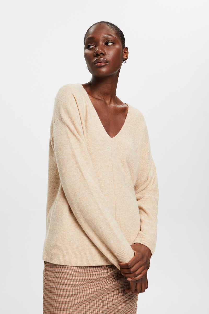 Jersey knitted jumper - Woman