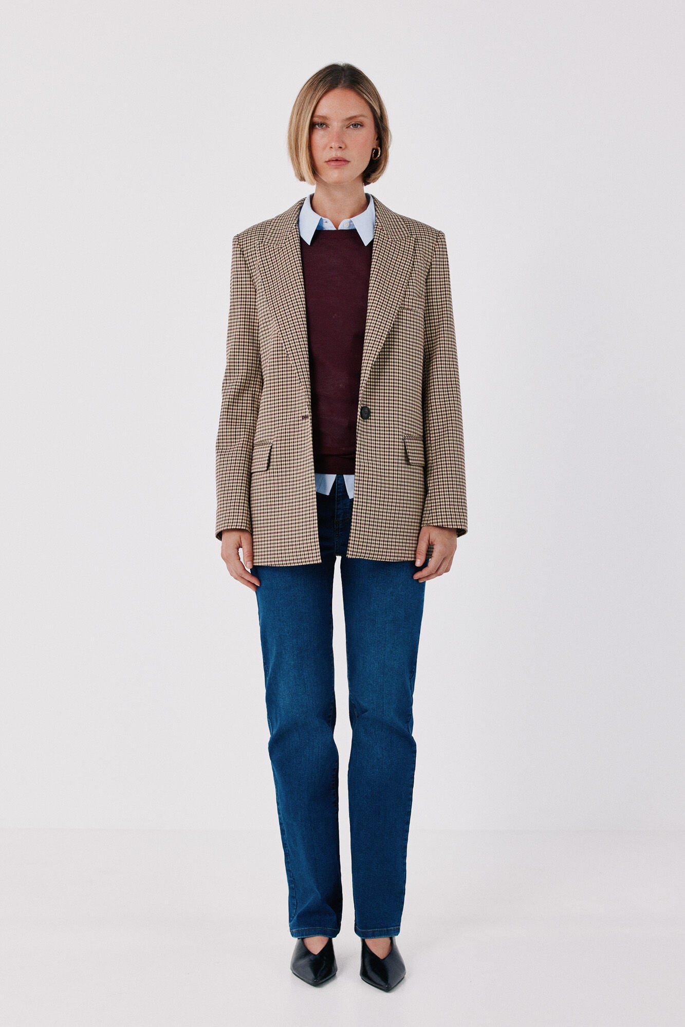 Cortefiel Checked fabric women's blazer