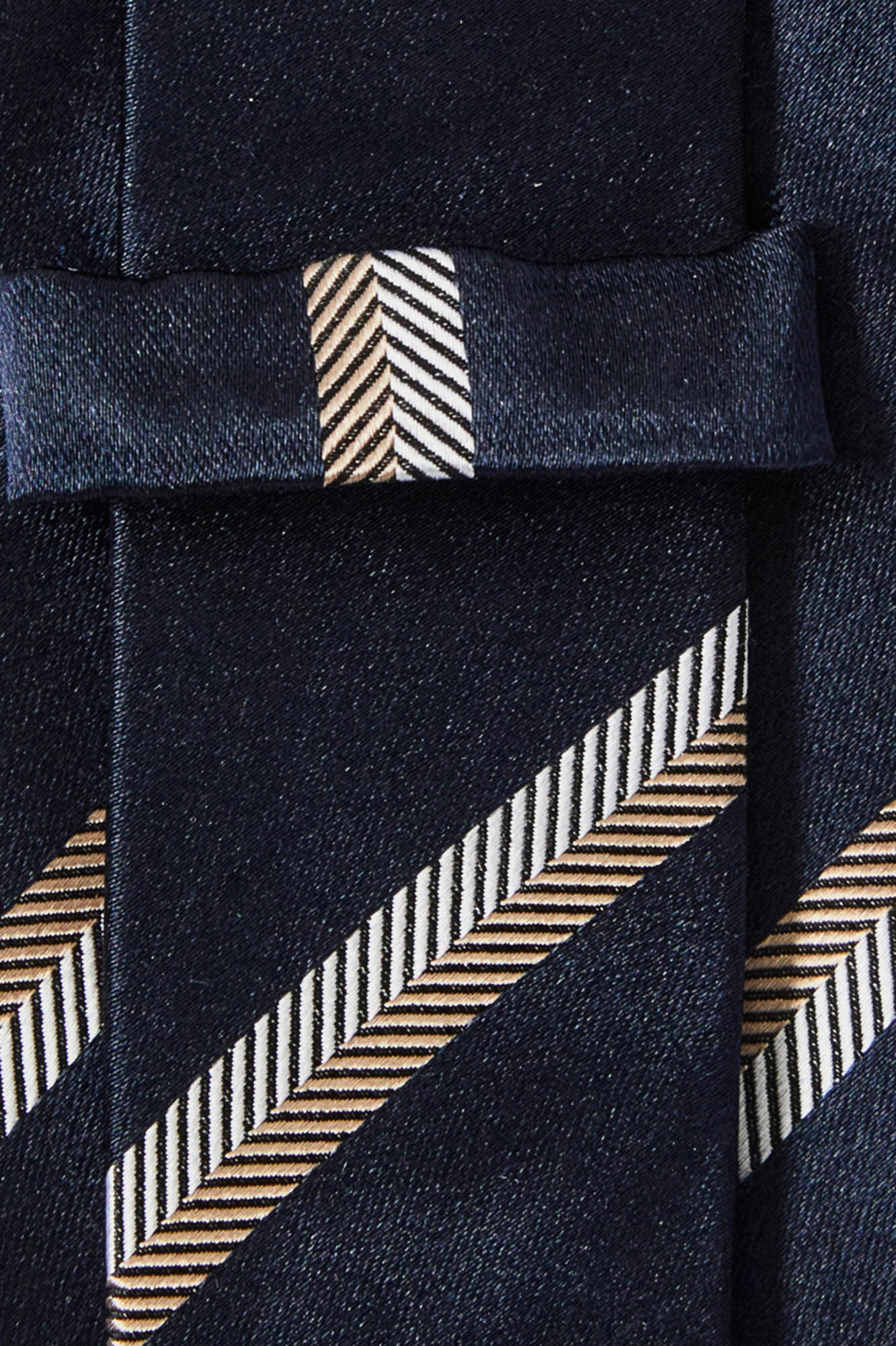 Selected Corbata estampada 100% seda. Azul marino