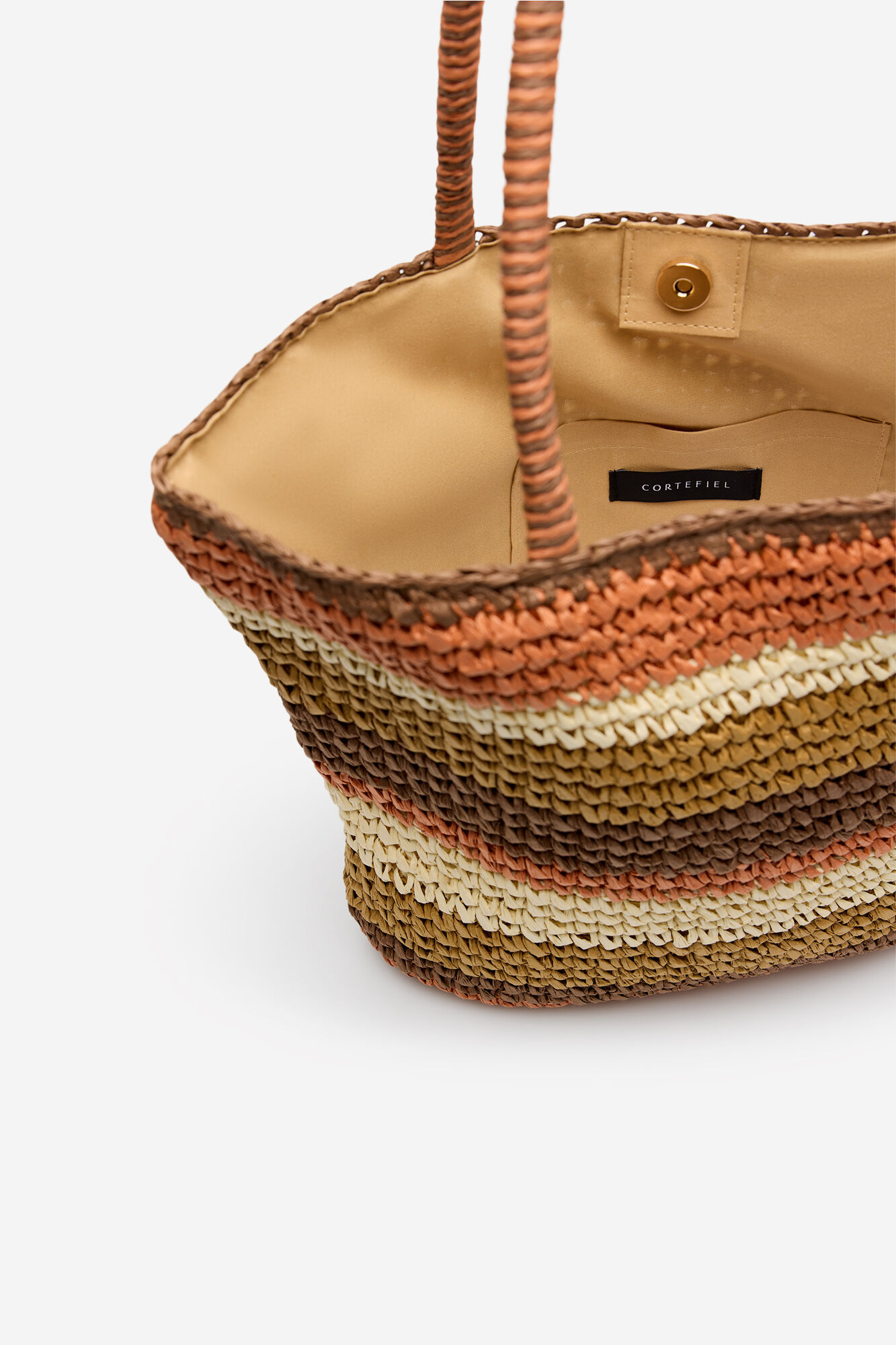 Cortefiel Multicoloured beach bag Printed white