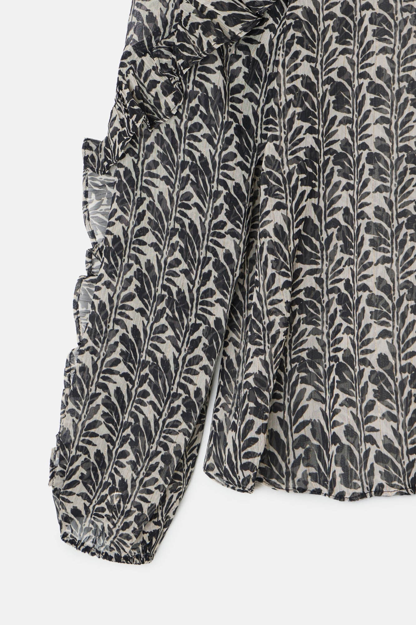 Silbon Blusa estampado com babados Multicolorido