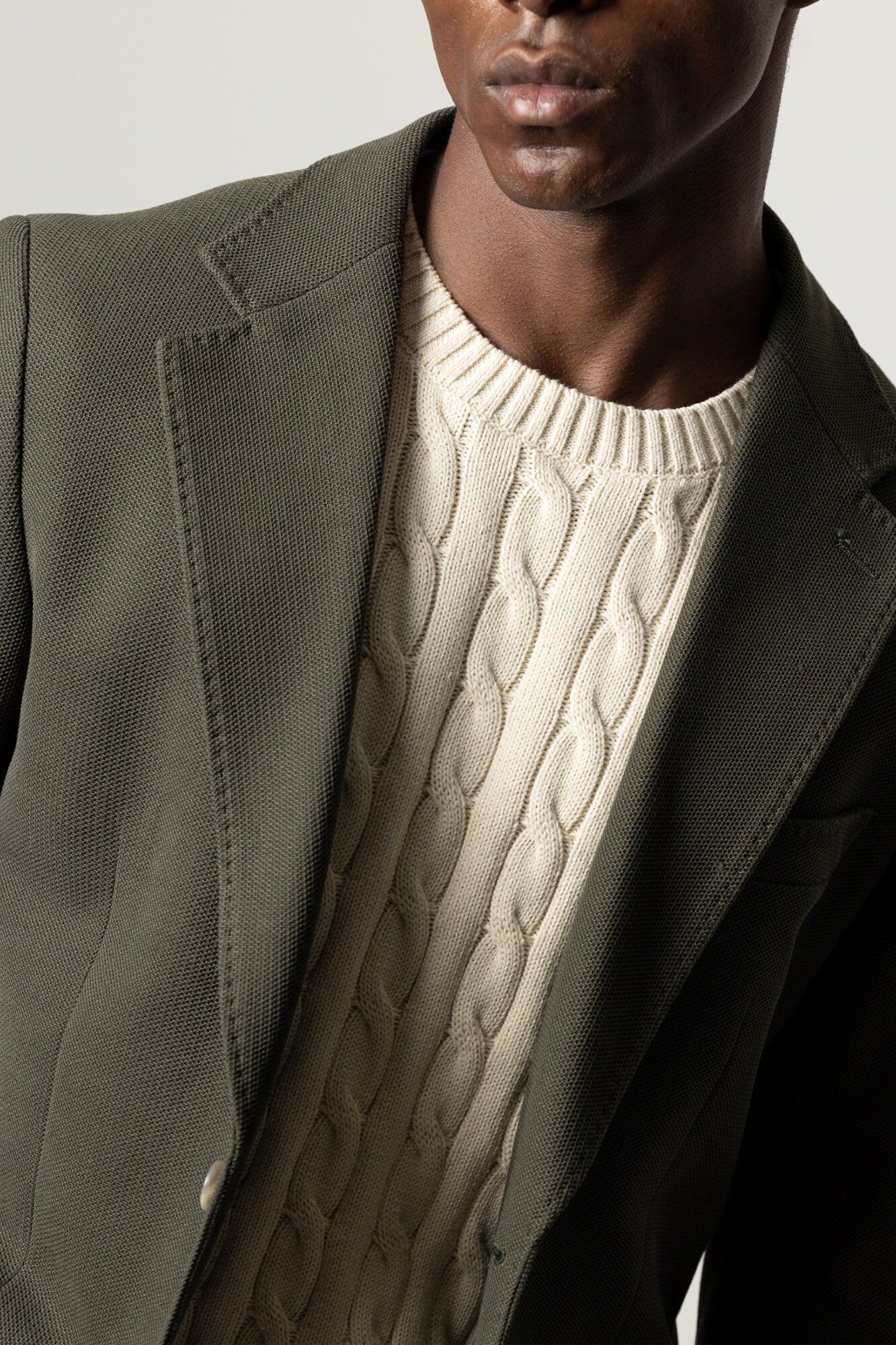PuroEGO Blazer em piqu&eacute; Verde